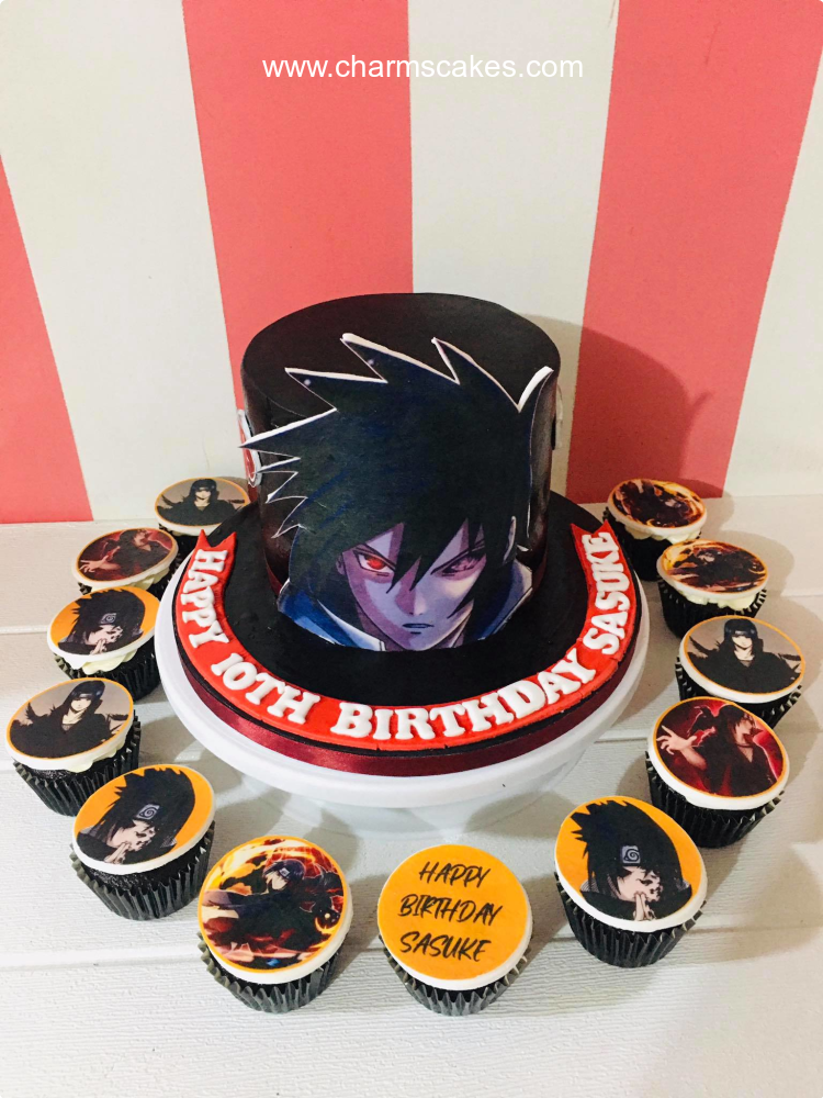 Sasuke Anime Custom Cake