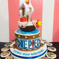 The Thousand Sunny Anime Custom Cake