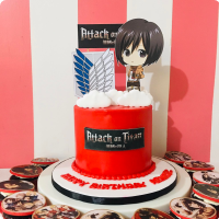 Mikasa Anime Custom Cake