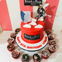 Levi Attack on Titan Anime Custom Cake