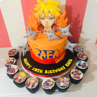 Boruto Anime Custom Cake