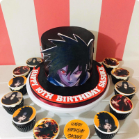 Sasuke Anime Custom Cake