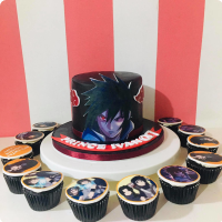 Sasuke Anime Custom Cake