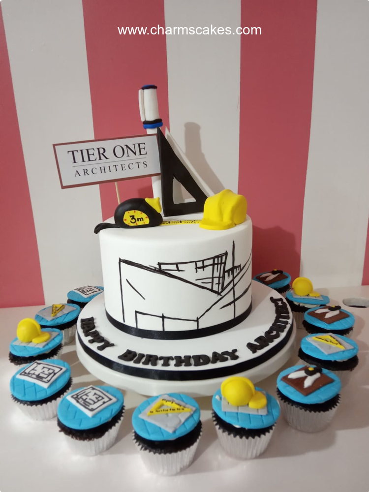 Architect Theme Cake - Floral Story TR