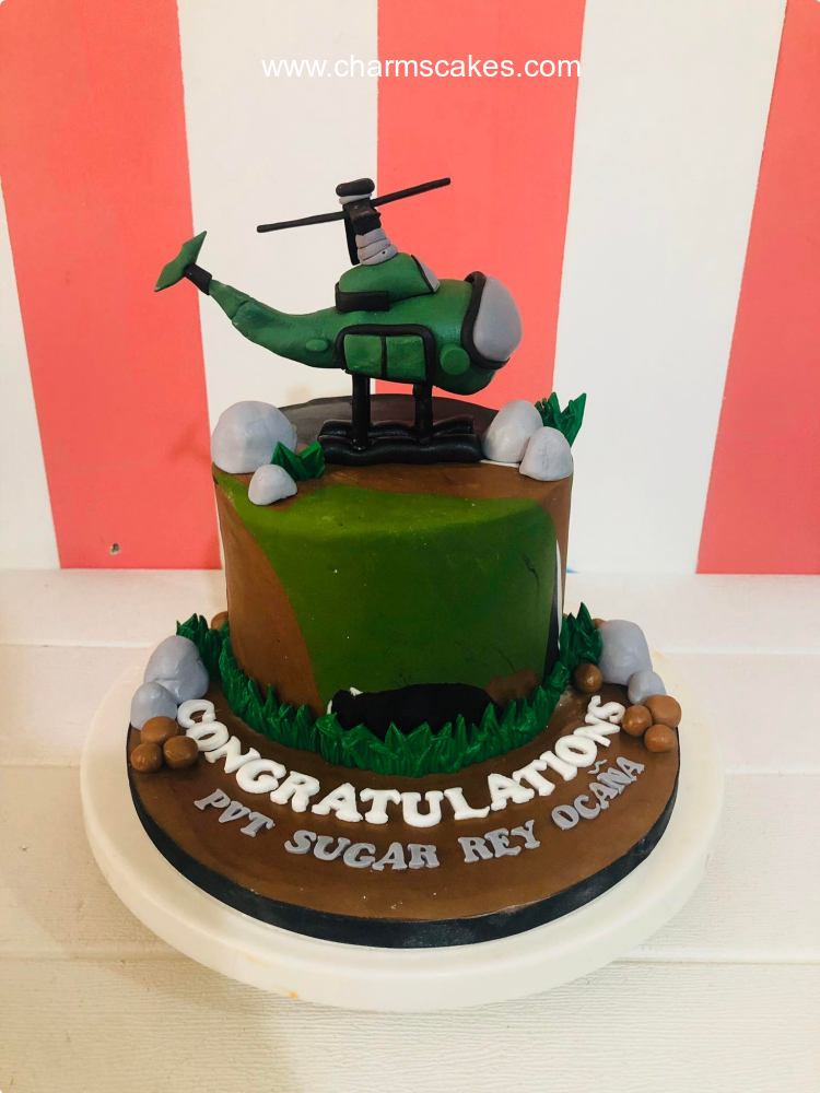 Chopper Command Army Soldiers & Police Custom Cake