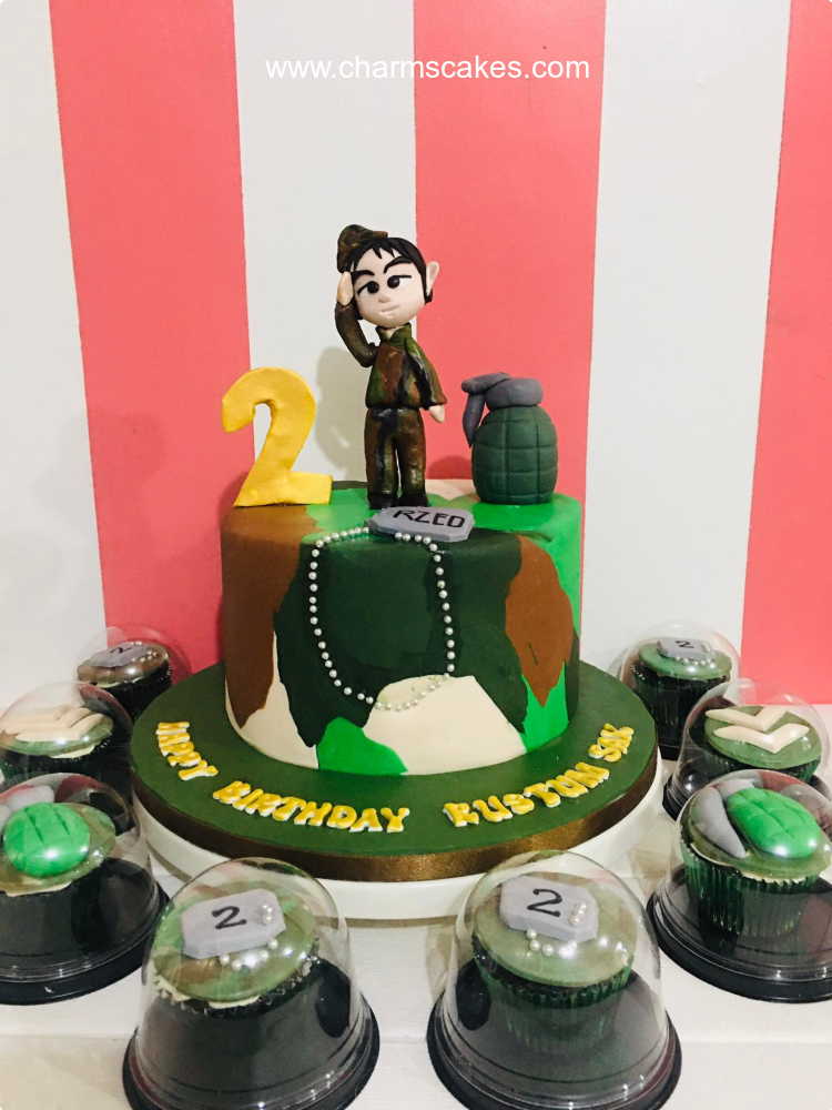 Maj. Rustum Army Soldiers & Police Custom Cake