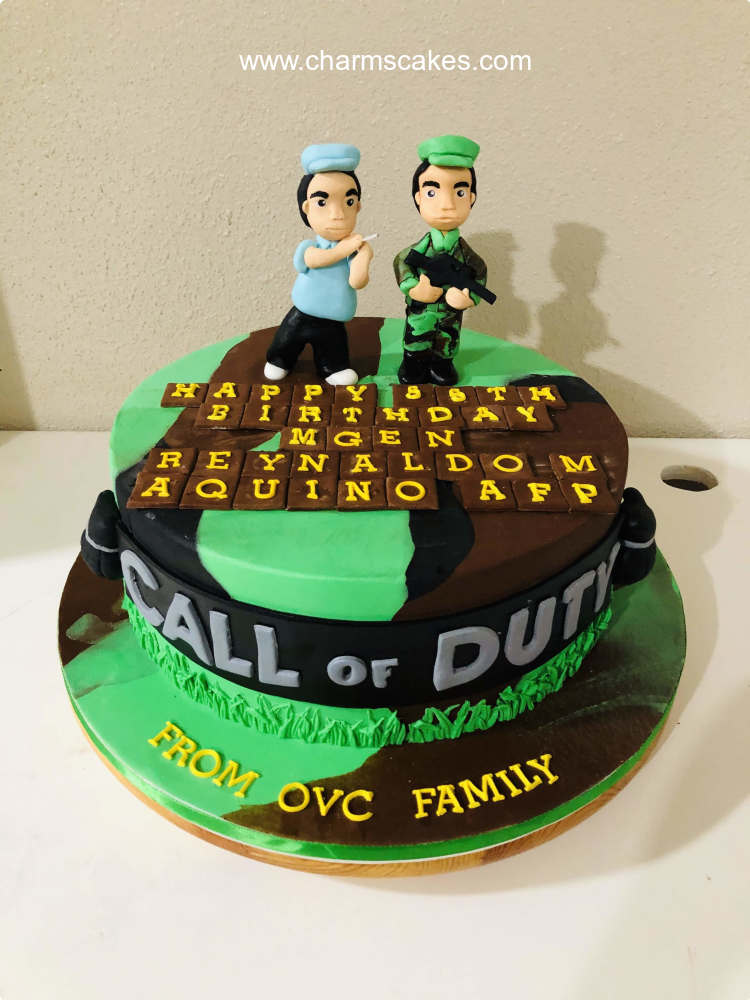 Call of Duty Army Soldiers & Police Custom Cake