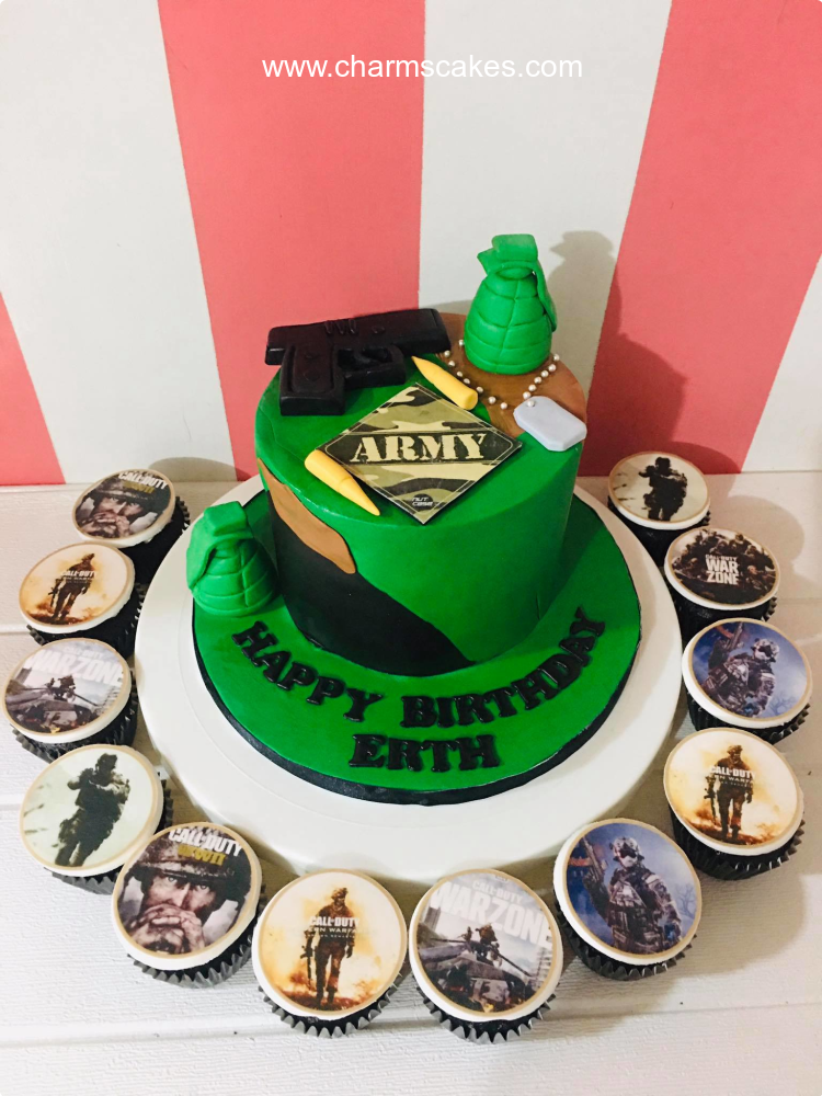 Lil Army Army Soldiers & Police Custom Cake