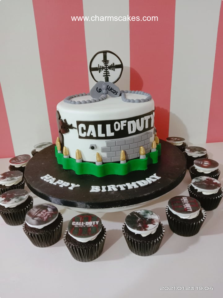 Call Of Duty Army Soldiers & Police Custom Cake