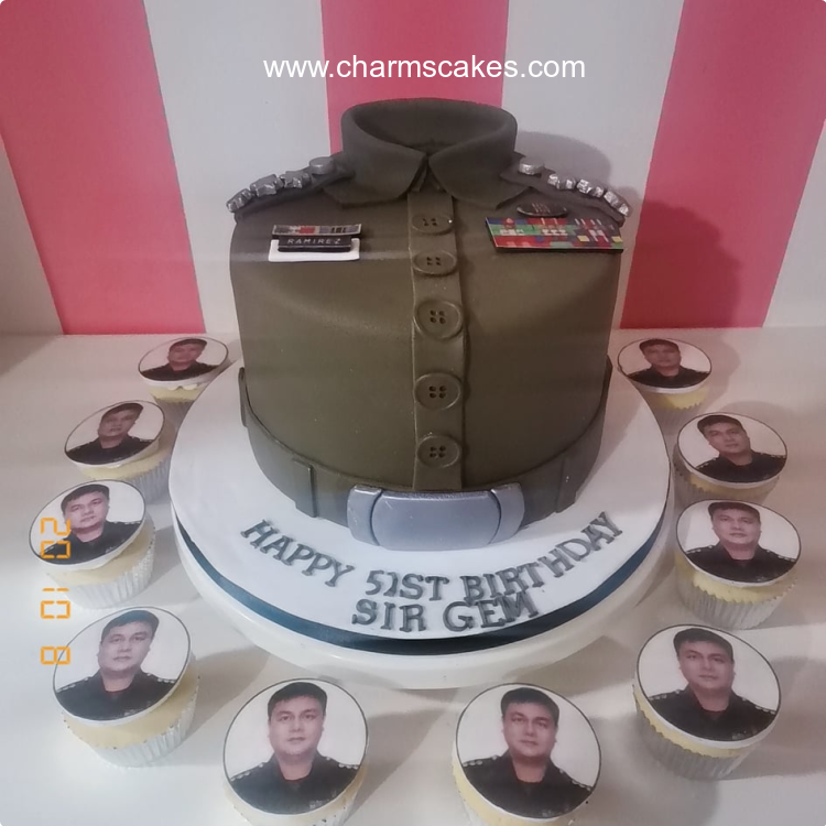 Major's Cake Army Soldiers & Police Custom Cake