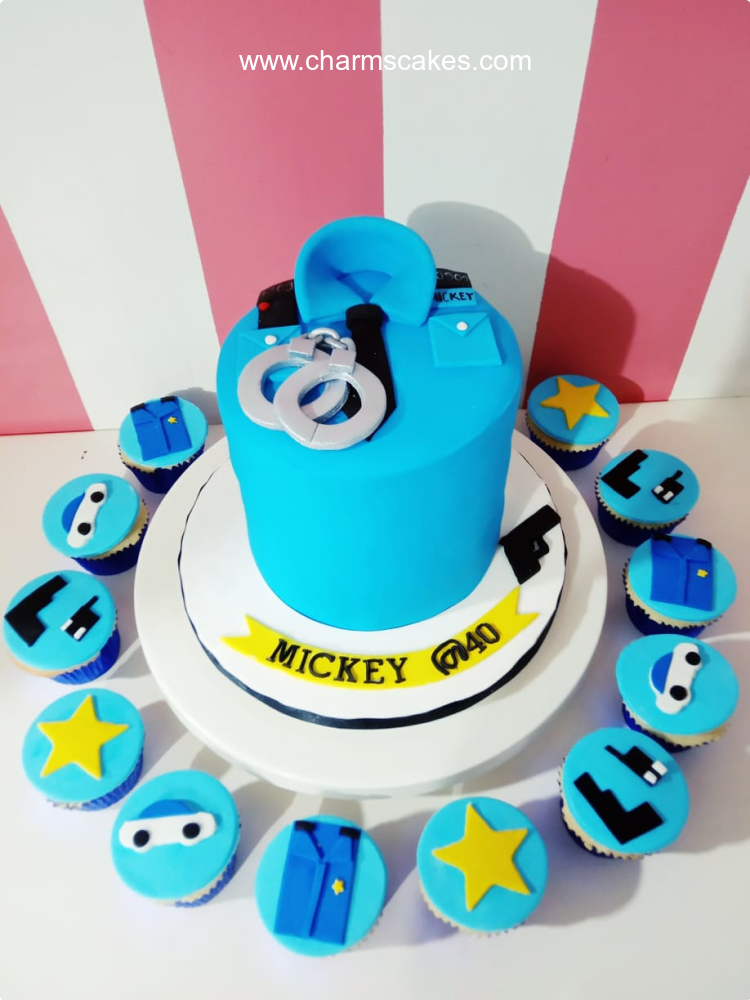 Officer Mickey Army Soldiers & Police Custom Cake