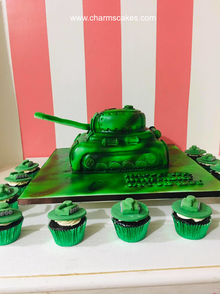 Jacob's Tank Army Soldiers & Police Custom Cake