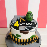 COD - Call for Duty Army Soldiers & Police Custom Cake