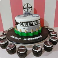 Call Of Duty Army Soldiers & Police Custom Cake