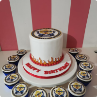 Fire Marshall Army Soldiers & Police Custom Cake