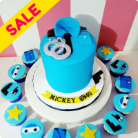 Officer Mickey Army Soldiers & Police Custom Cake