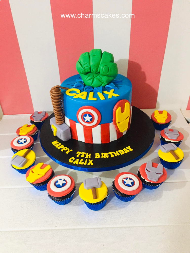 Calix's Avengers Custom Cake