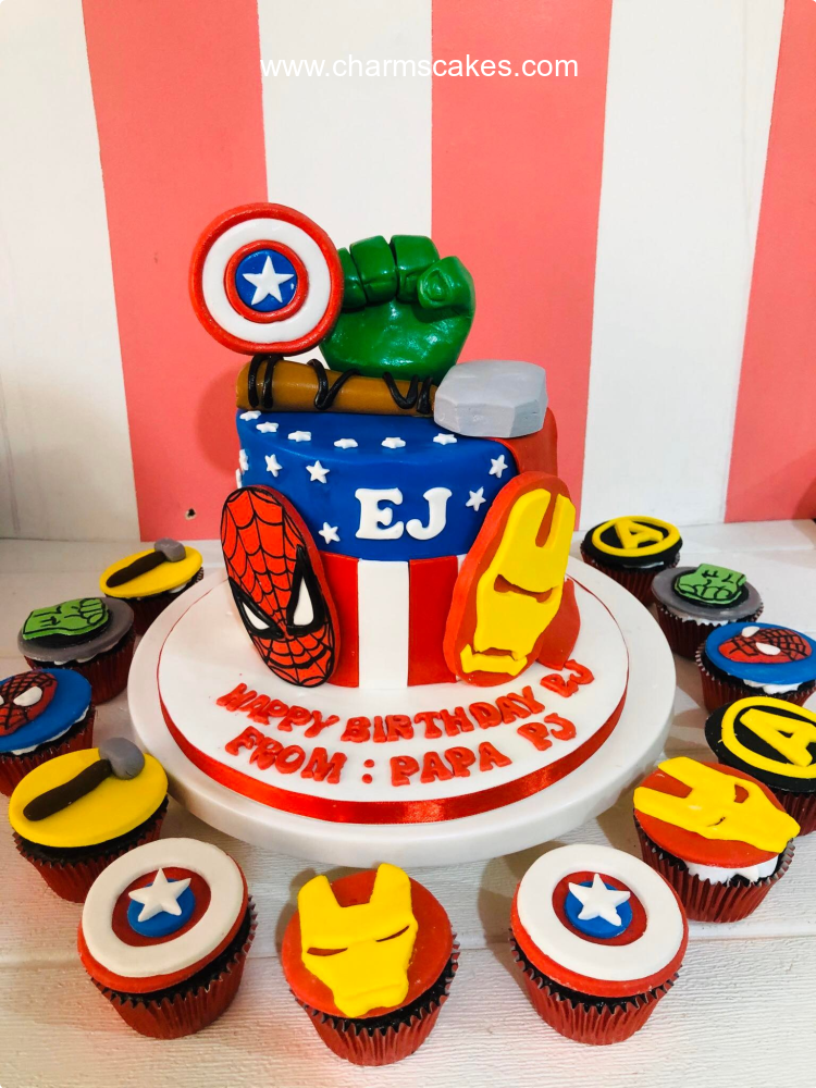 EJ's Mini Avengers Avengers Custom Cake