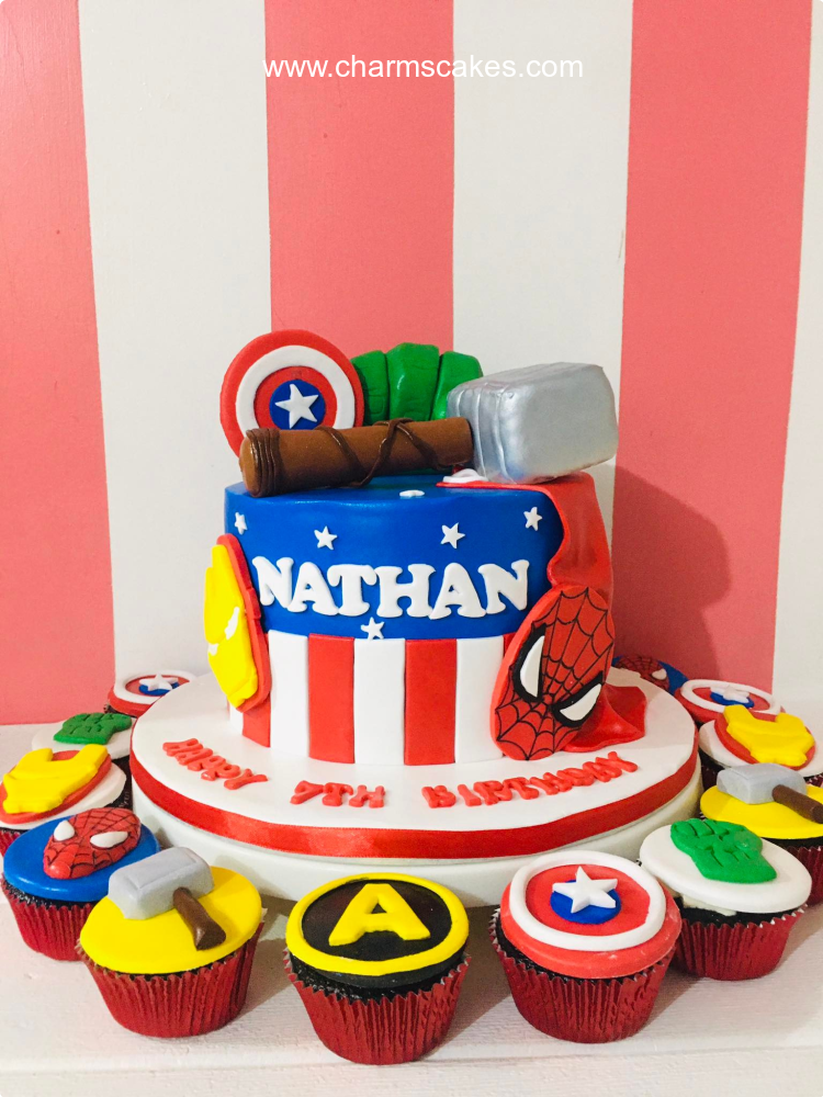 Nathan Avengers Custom Cake