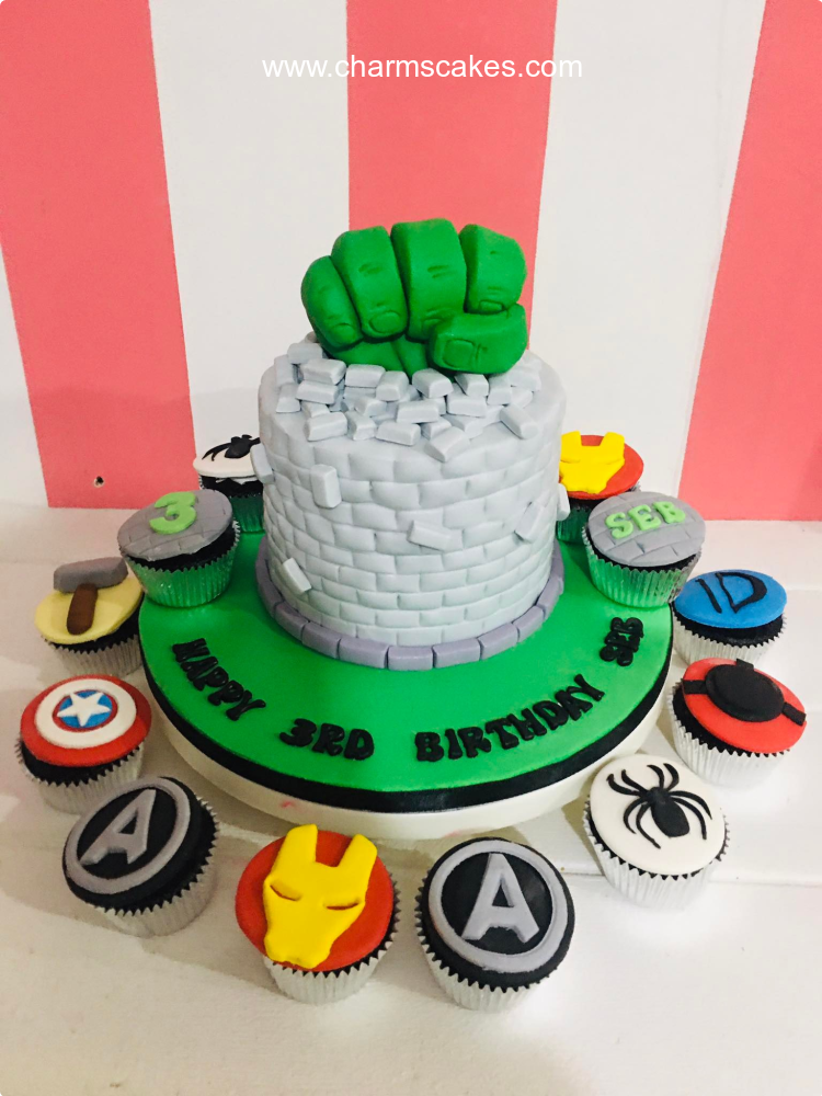 Hulk Seb Avengers Custom Cake