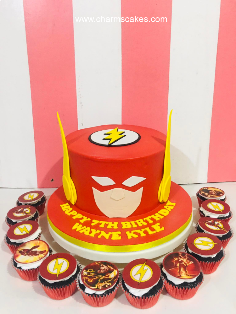 Kylees Flash Avengers Custom Cake