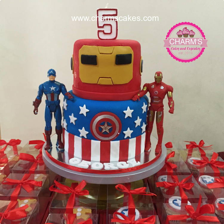 Iron Man Face Cream Cake Delivery in Delhi NCR - ₹899.00 Cake Express