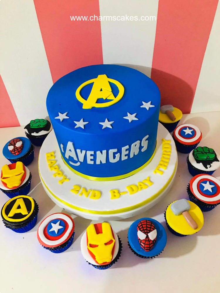 Blue Avengers Avengers Custom Cake