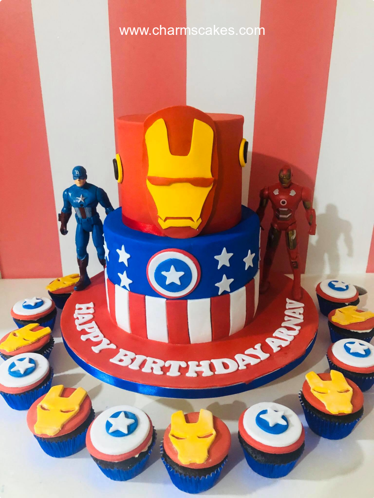 Ironcap Avengers Custom Cake