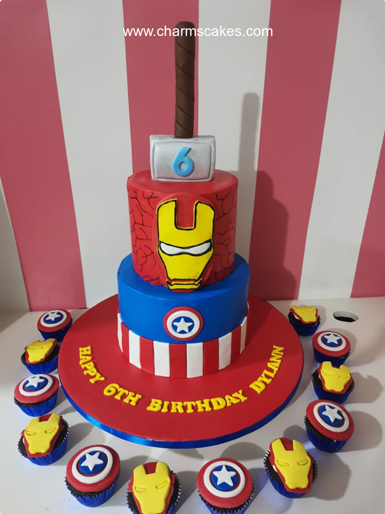 Dylan Avengers Custom Cake