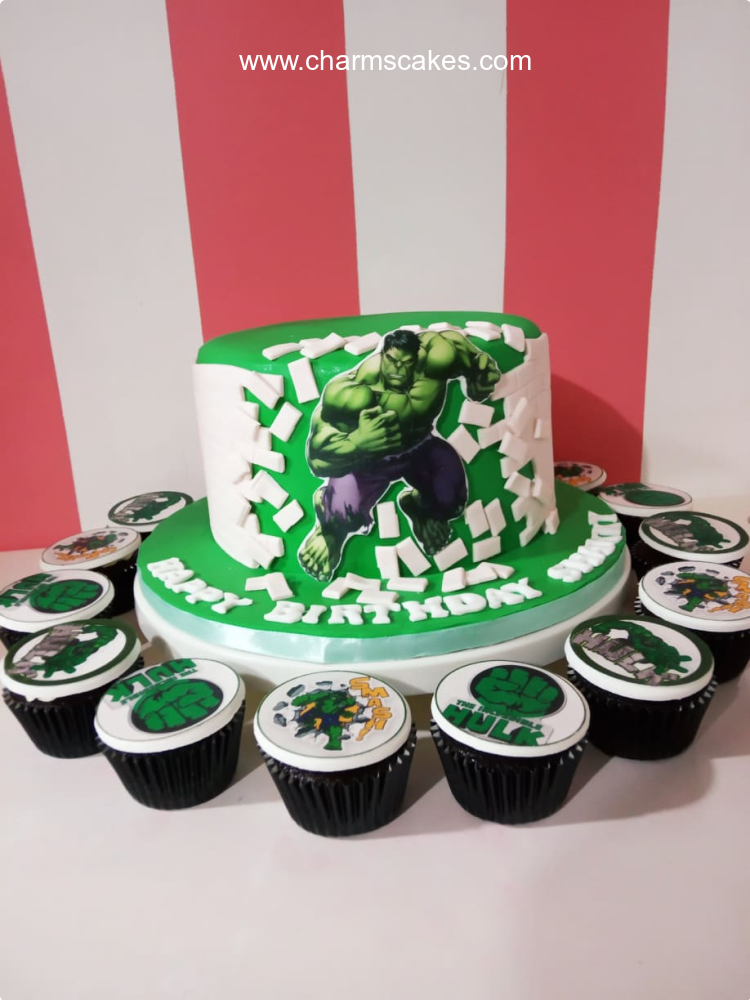 Hulk Shakky Avengers Custom Cake