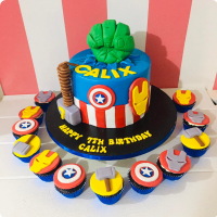 Calix's Avengers Custom Cake