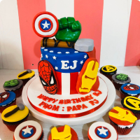 EJ's Mini Avengers Avengers Custom Cake