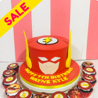 Kylees Flash Avengers Custom Cake