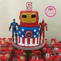 Civil War Avengers Custom Cake