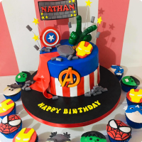 Nathan's Avengers Custom Cake