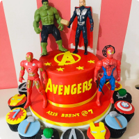 Red Avengers Set Avengers Custom Cake