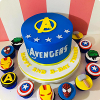 Blue Avengers Avengers Custom Cake