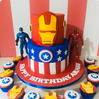 Ironcap Avengers Custom Cake