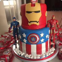 Civil War Avengers Custom Cake