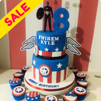 Captain A. Avengers Custom Cake