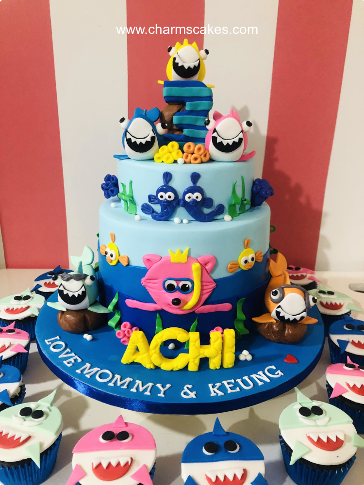 Achi Baby Shark Custom Cake