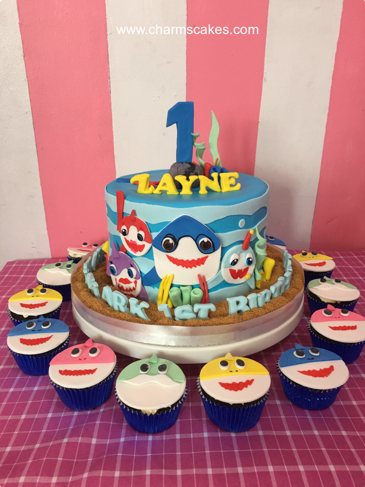 Zayne's Baby Shark Custom Cake