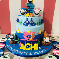 Achi Baby Shark Custom Cake