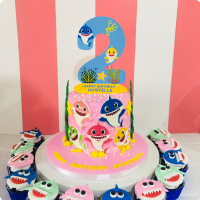 Myrtelle's Baby Shark Custom Cake