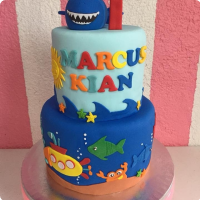 Kian Baby Shark Custom Cake