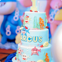 Marcus Baby Shark Custom Cake