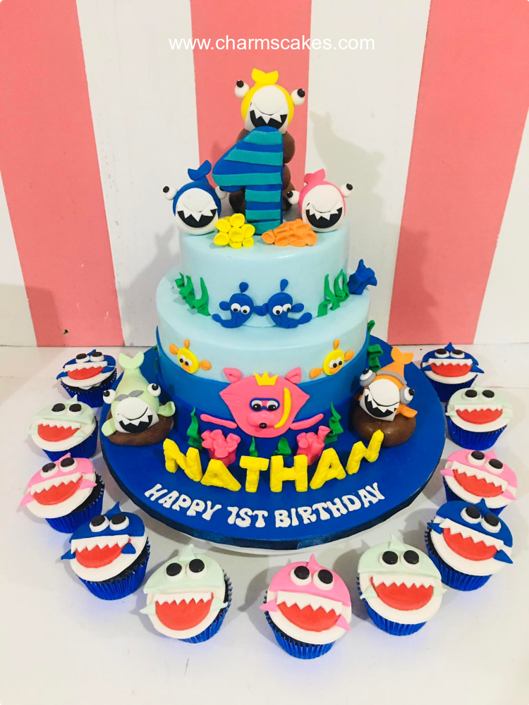 Nathan's Baby Shark Custom Cake