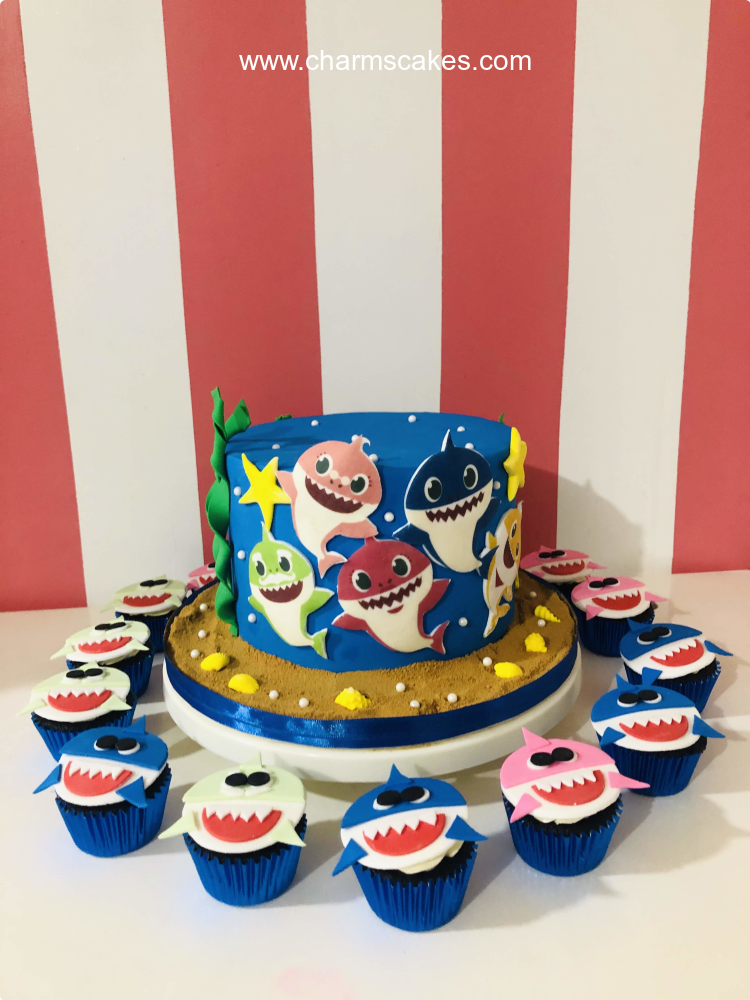 Baby Sharky Baby Shark Custom Cake