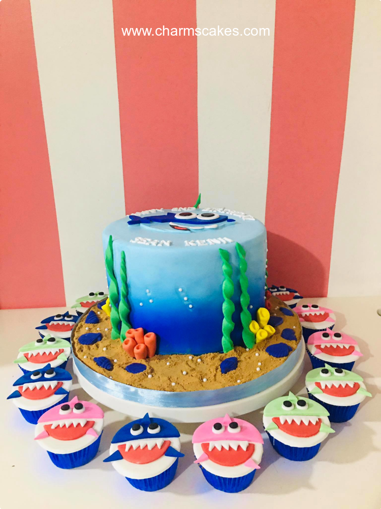 Sany beach Baby Shark Custom Cake