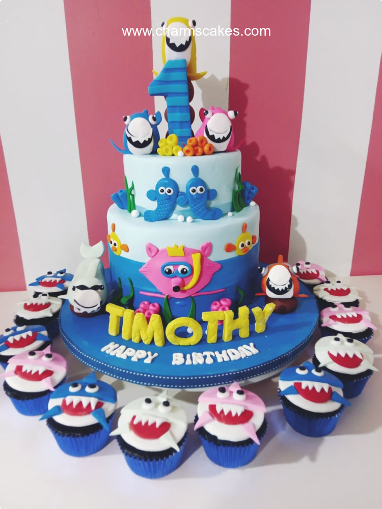 Timothy Baby Shark Custom Cake